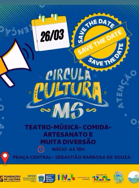 Imagem de compartilhamento para o artigo Figueirão recebe “Circula Cultura MS” com teatro, música e gastronomia nesta quinta-feira da MS Todo dia